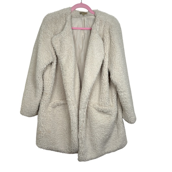 Democracy Fuzzy Faux Shearling Coat - Picture 1 of 2